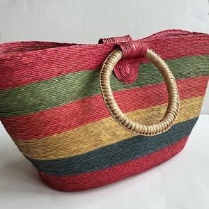 Straw Beach Tote Bag